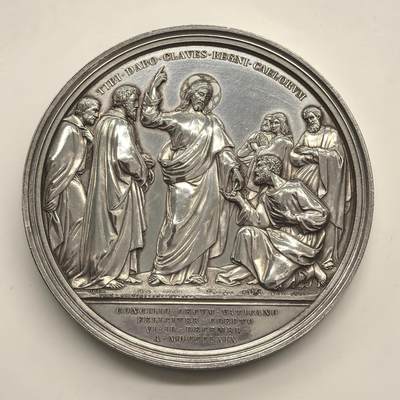 博洋堂世界钱币拍卖第154期（全场包邮） 梵蒂冈1869年第一届大公会议大银章，74mm，190克。