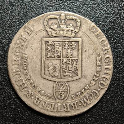 【德藏】世界币章拍卖第159期(元旦专场拍卖) - 1800年 德国布伦斯卢恩卡伦汉宁2/3泰勒银币 直径约：33.6mm；重约：12.8g