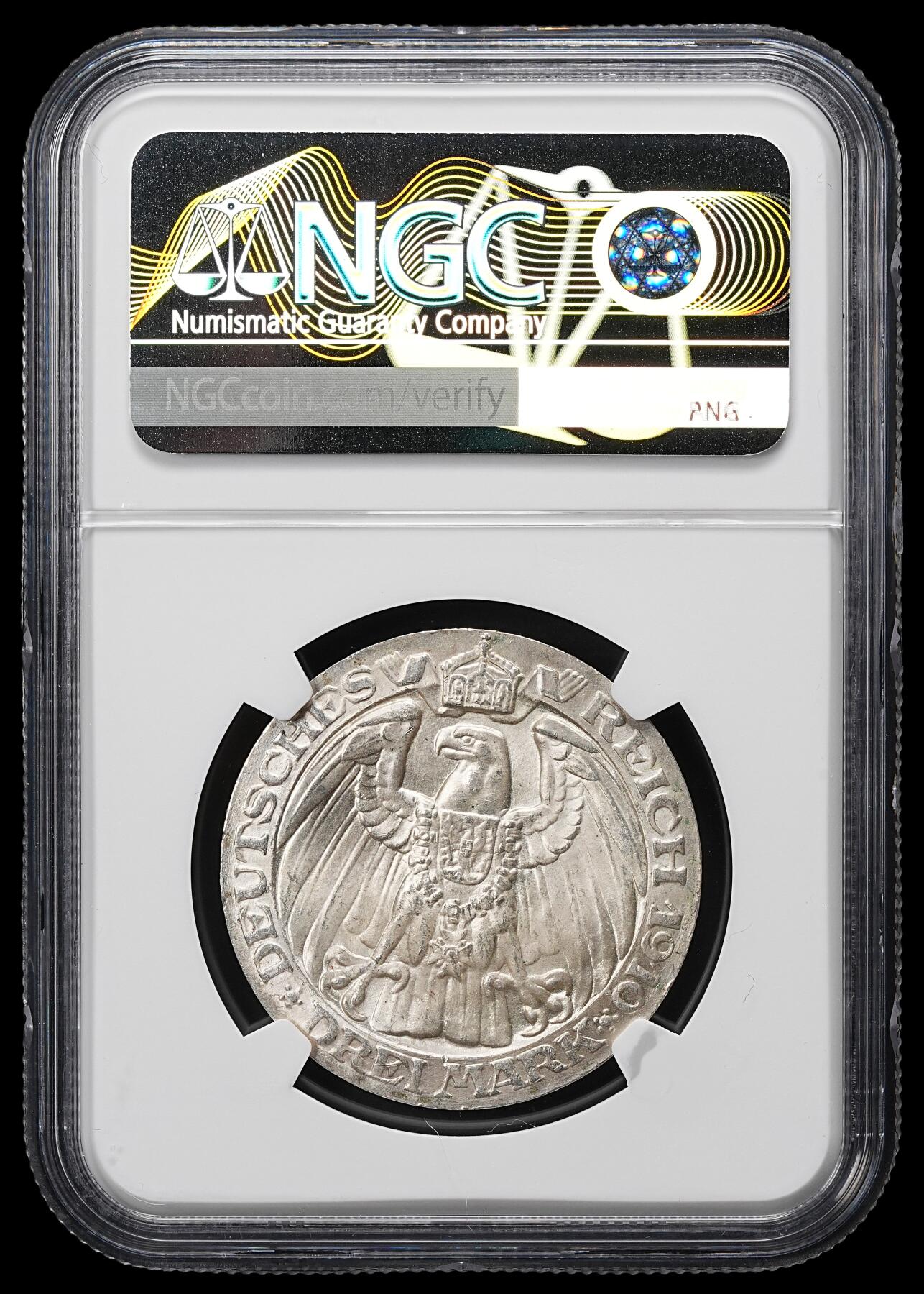 修遠堂世界钱币第九十九期 NGC MS63 1910年普鲁士-柏林大学百年纪念3马克银币