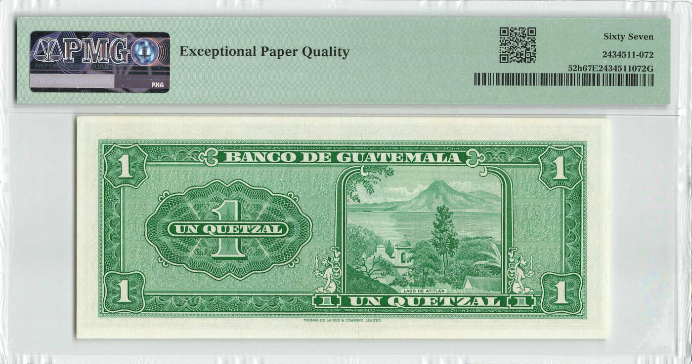 小福收藏拍卖第198期 评级币精选场  本期有菲律宾百位靓号100000比索超大纪念钞 苏里南25000盾花鸟版最高值 柬埔寨珍品56年50瑞尔 南越未发行版最高值打飞机  巴哈马彩背 老挝中国代印57年样钞 匈牙利 斯洛伐克 法罗群岛等多国精美高分珍稀老钞精品纸币 危地马拉 1971年 1格查尔 少见 尾8 PMG67 EPQ 冠军分！！！