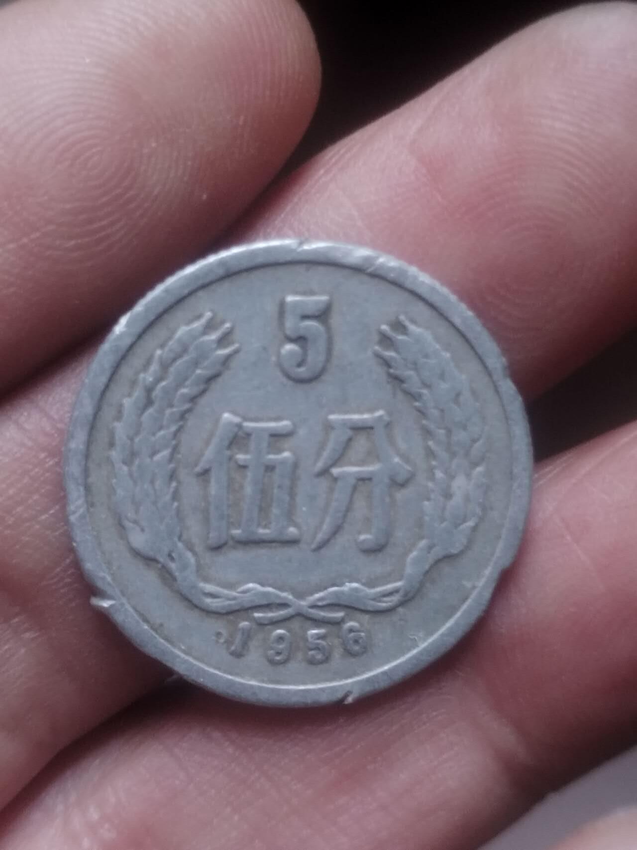 小小小钱币 1956年 五分。