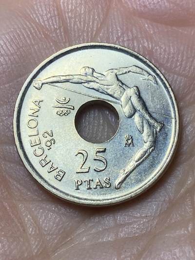 2025年第一百四十场(总第一百六十六场）外国好品散币场(免佣金) - 好品–西班牙🇪🇸1990年25比塞塔(1992年巴塞罗那奥运会纪念币)