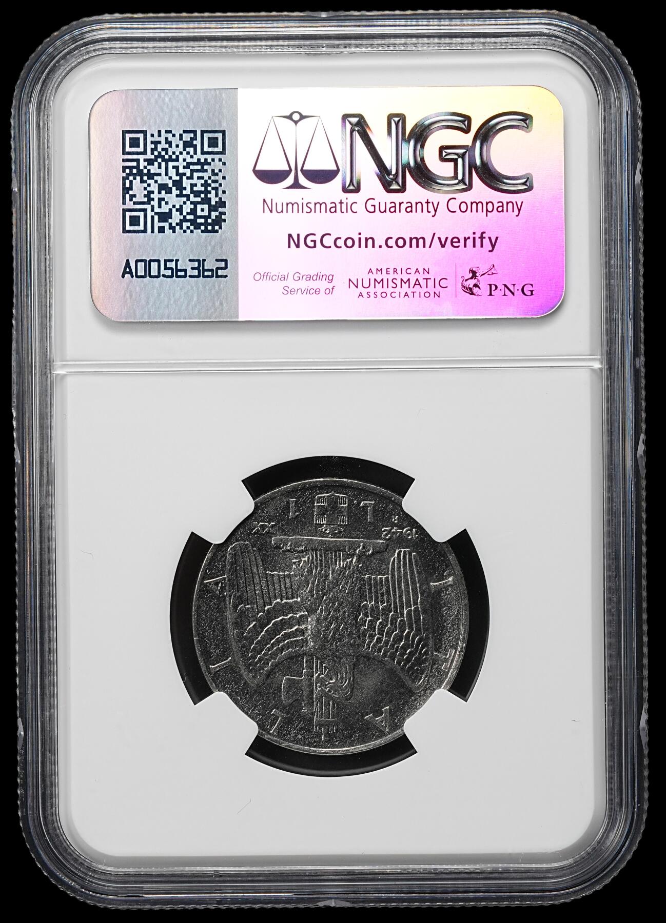 修遠堂世界钱币第九十九期 NGC MS64 1942年意大利1里拉