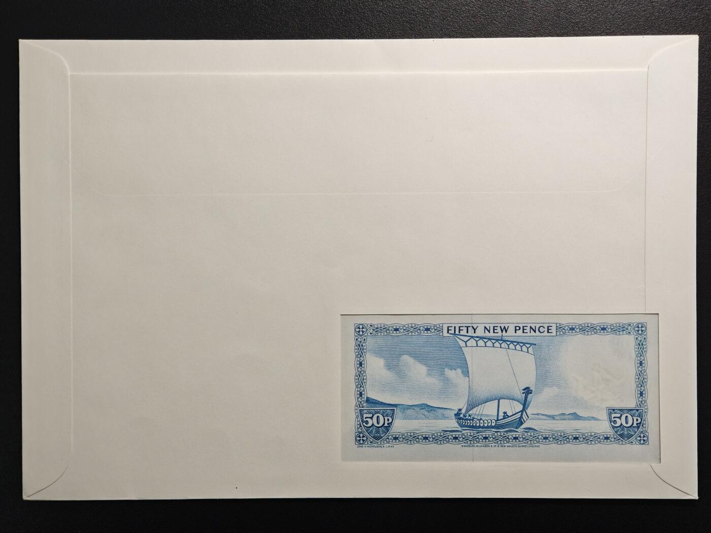 【德藏】世界币章拍卖第159期(元旦专场拍卖) 1983年 马恩岛“TT摩托车赛”主题纸币邮票纪念封 带藏品说明卡