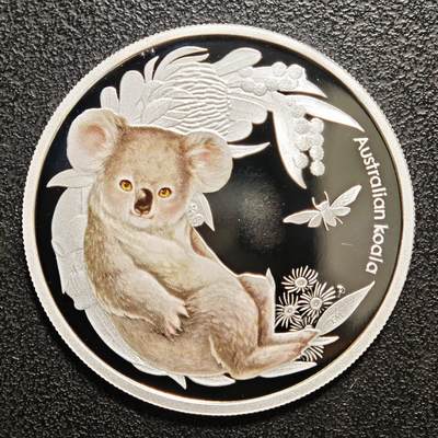 【德藏】世界币章拍卖第159期(元旦专场拍卖) - 2011年 澳大利亚1/2盎司考拉彩色投资银币 999银 镜面十足