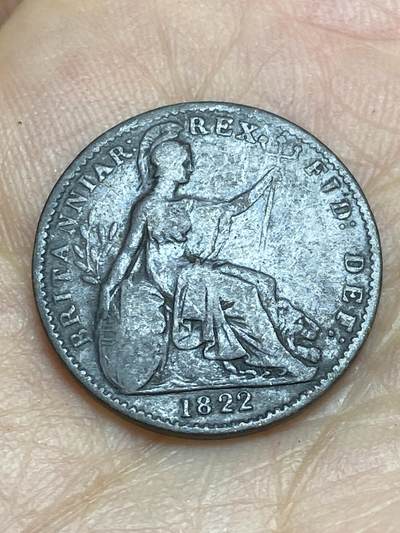 2025年第一百四十三场(总第一百六十九场）外国好品散币场(免佣金) - 稀少流通好品–英国🇬🇧1822年1法新(乔治四世时期)