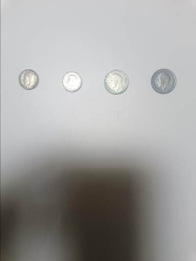 【20251230】非全新纸币和硬币第319场 - 英国早期4枚硬币不同版本，稀少