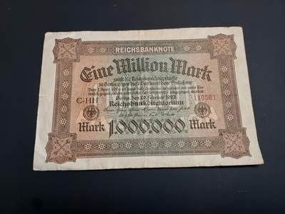 博彦收藏   1月3日 8点钱币专场 全场包邮 - 1923 德国 1百万马克 流通好品