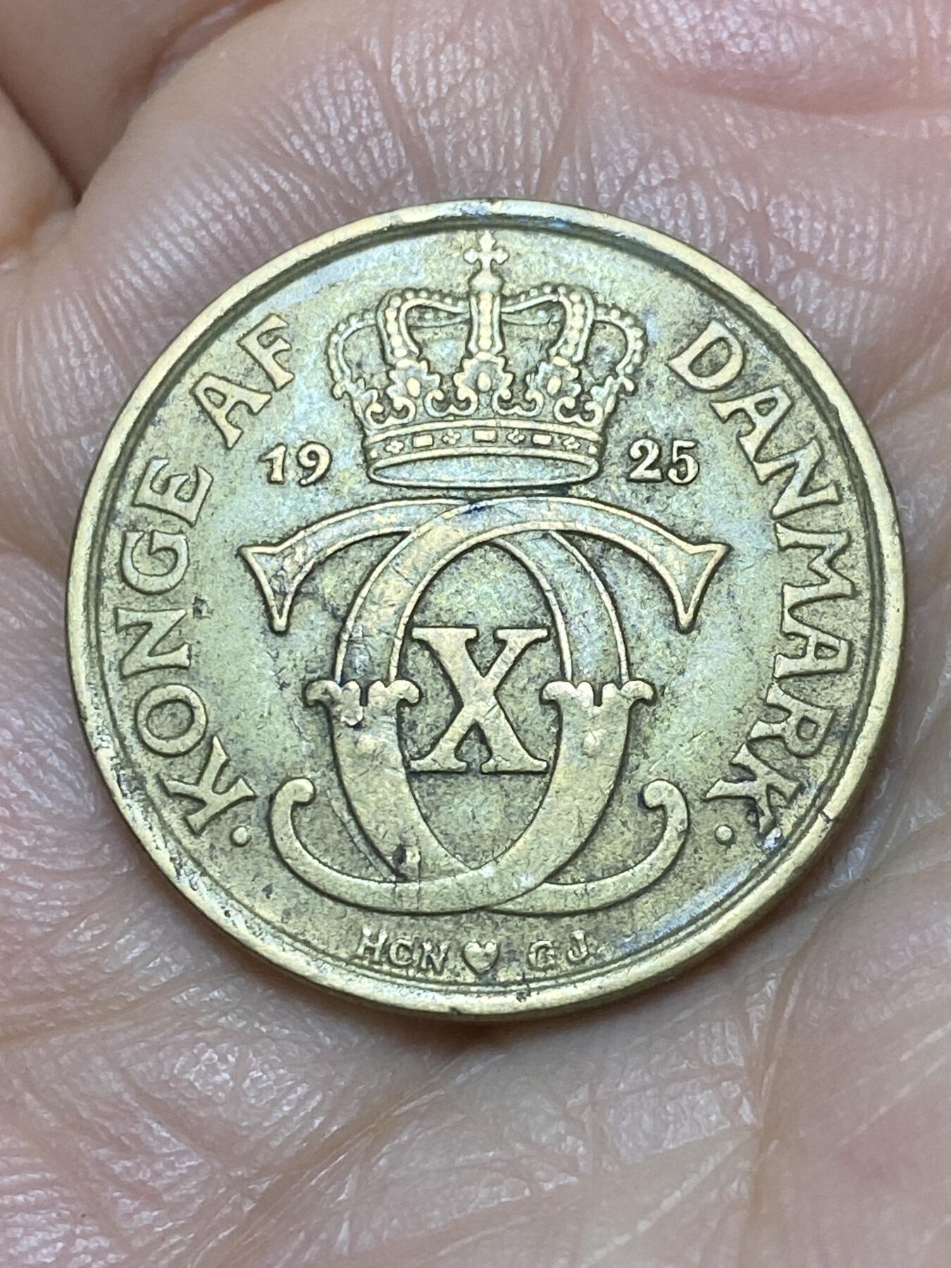 2025年第一百四十场(总第一百六十六场）外国好品散币场(免佣金) 丹麦🇩🇰1925年1克朗(克里斯蒂安十世第二版，HCN; GJ版，仅发行3年)