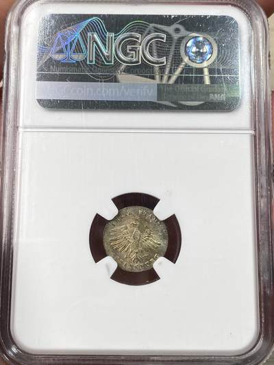 万国钱币拍卖第058期（万国新年大拍） NGC MS65 1839年德国法兰克福城市景观1克洛泽银币 可以说是最小的德系景观银币 小中见大的典范 BU深打近200年欧陆酱彩