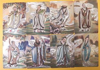 趣卡卡拍No.22期（无佣金免手续费，分享成交有奖） - 【粗闪】焱卡文化 列仙卷 彫仙 粗闪（全真祖师）-王重阳+马钰+谭处端+刘处玄+丘处机+王处一+郝大通+孙不二