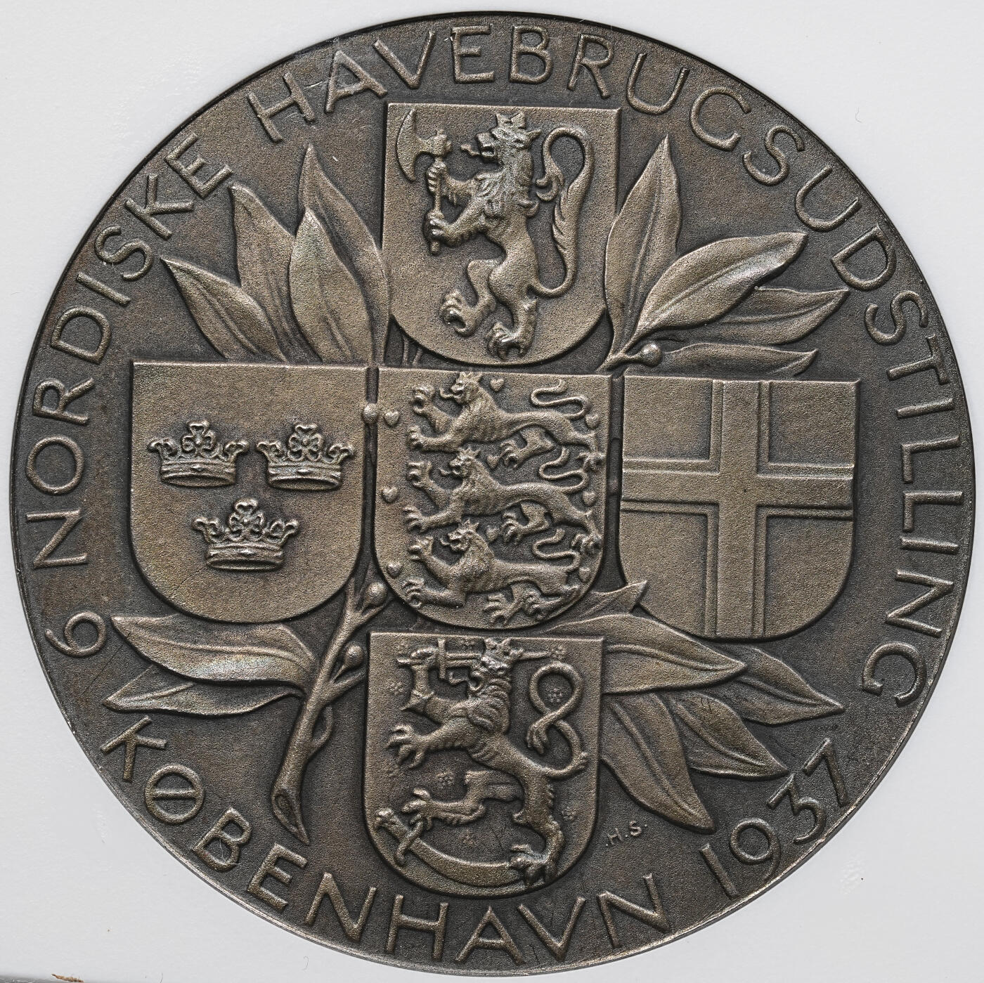 修遠堂世界钱币第九十九期 NGC MS64 1937年丹麦-北欧海洋展览会纪念大银章 42.00mm，42.47g，MATTE工艺