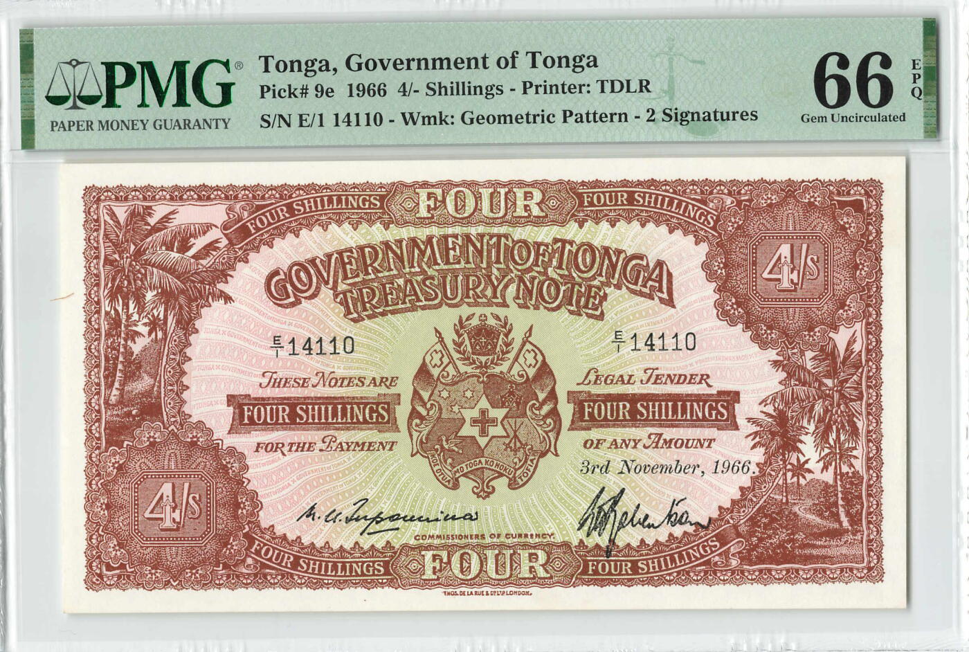 小福收藏拍卖第200期 【庆典场 中拍就有好礼相赠】评级币精选场 本期有捷克斯洛伐克20年100克朗慕夏作品大珍 69分倒置百位号布隆迪世界最大纸币  35年版加拿大经典 苏格兰格拉斯哥大学500年纪念钞倒置小号 卡塔尔80年100里亚尔冠军分 美国教育券 意大利拉斐尔 乌克兰 库克群岛 墨西哥 南斯拉夫 亚美尼亚等多国精美高分珍稀老钞精品纸币 汤加 1966年 4先令 数3 PMG66 EPQ 亚军分