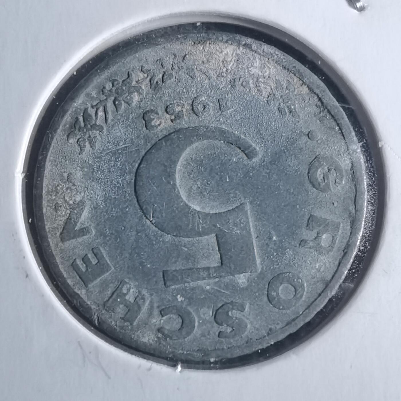 沼泽如烟--第946场 奥地利1953年5格罗申