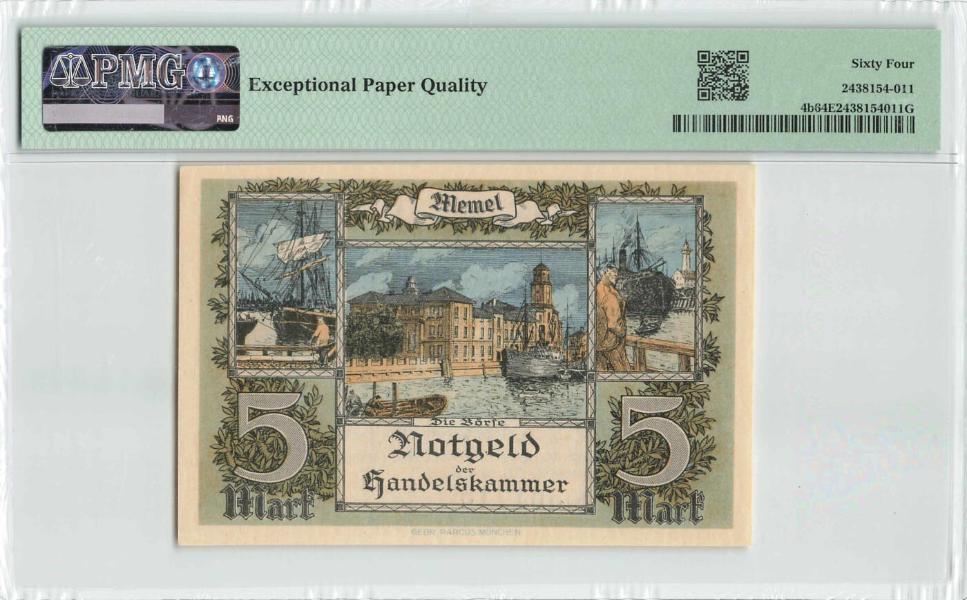 小福收藏拍卖第200期 【庆典场 中拍就有好礼相赠】评级币精选场 本期有捷克斯洛伐克20年100克朗慕夏作品大珍 69分倒置百位号布隆迪世界最大纸币  35年版加拿大经典 苏格兰格拉斯哥大学500年纪念钞倒置小号 卡塔尔80年100里亚尔冠军分 美国教育券 意大利拉斐尔 乌克兰 库克群岛 墨西哥 南斯拉夫 亚美尼亚等多国精美高分珍稀老钞精品纸币 梅梅尔 1922年 5马克 百年老钞 PMG64 EPQ 