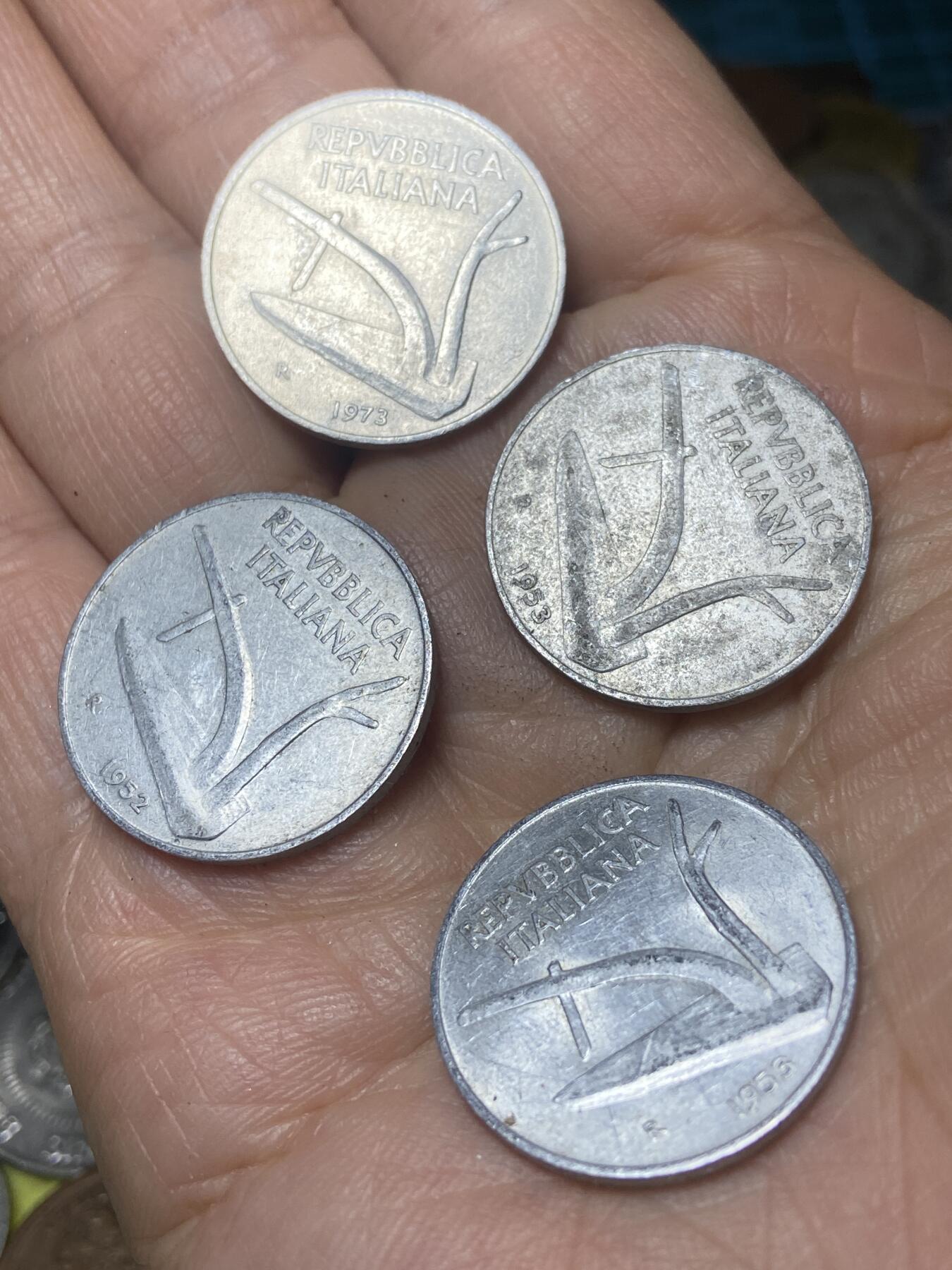 2025年第一百四十场(总第一百六十六场）外国好品散币场(免佣金) 意大利🇮🇹10分4枚：1952年53年73年