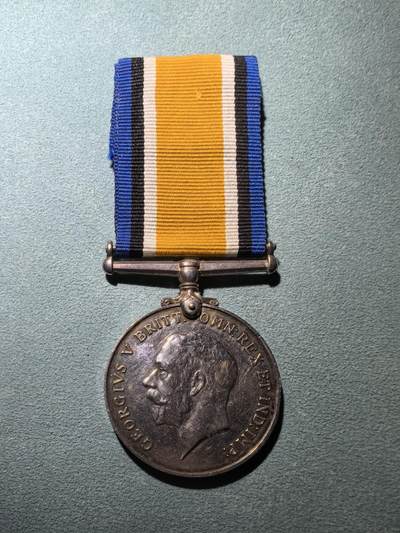 盛世勋华——号角文化勋章邮票专场拍卖第296期 - 英国一战战争奖章 银制 重1盎司925银 原绶带带边铭