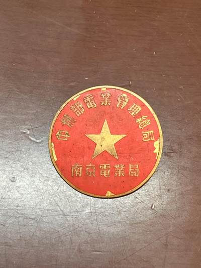 徽章杂项首拍 - 解放初中央燃料工业部电业管理总局南京电业局铜质证章