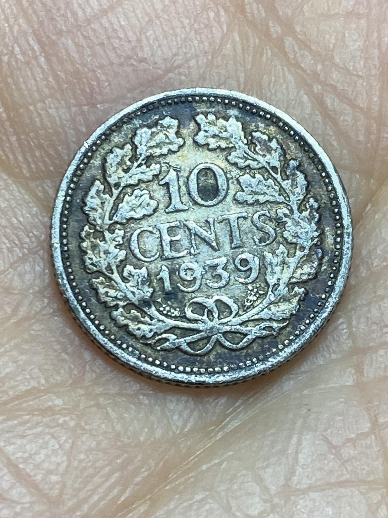 2025年第一百四十三场(总第一百六十九场）外国好品散币场(免佣金) 荷兰🇳🇱1939年10分银币(威廉明娜女王中年，Grapes–葡萄标，640银)