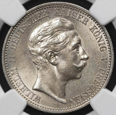 修遠堂世界钱币第九十九期 - NGC MS62 1907年普鲁士2马克银币 流通版2马克好品相当少见