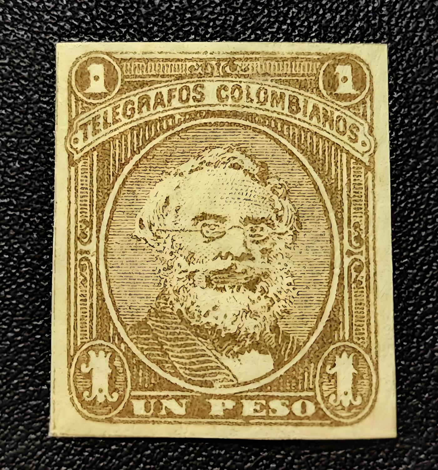 哥伦比亚早期1882年官方发行的《电报之父塞缪尔·摩斯》