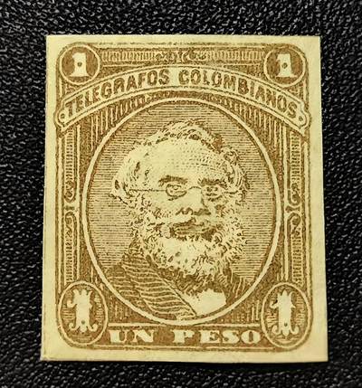 哥伦比亚早期1882年官方发行的《电报之父塞缪尔·摩斯》 - 哥伦比亚早期1882年官方发行的《电报之父塞缪尔·摩斯》