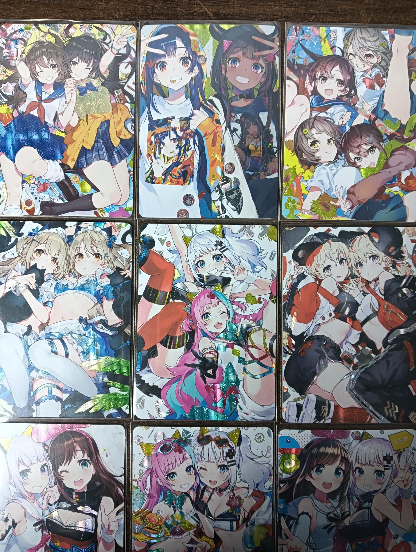 花开卡拍第53期（12月28号周日截拍，品控勿拍!!!拍品不寄存，运费5元，自制卡难免瑕疵，可能存在轻微撞角爆边等出厂瑕疵，品控介意勿拍！） 京珞 东京少女第三弹 一套9张 纱布闪