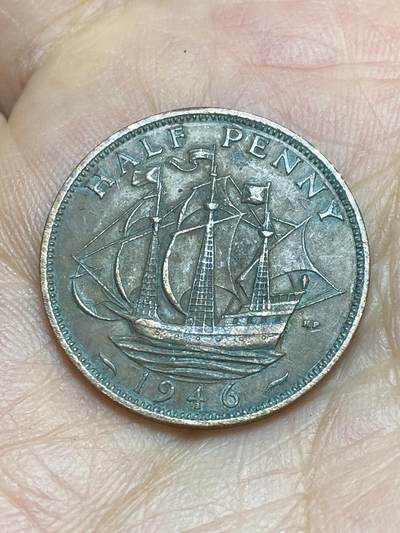 2025年第一百四十三场(总第一百六十九场）外国好品散币场(免佣金) - 英国🇬🇧1946年半便士(乔治六世第一版)