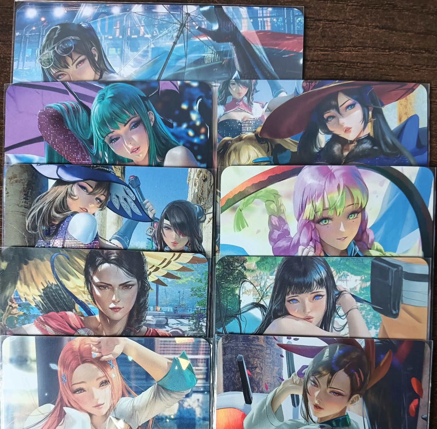 花开卡拍第53期（12月28号周日截拍，品控勿拍!!!拍品不寄存，运费5元，自制卡难免瑕疵，可能存在轻微撞角爆边等出厂瑕疵，品控介意勿拍！） 燎原 ACG美女9张  彩闪、纱布闪