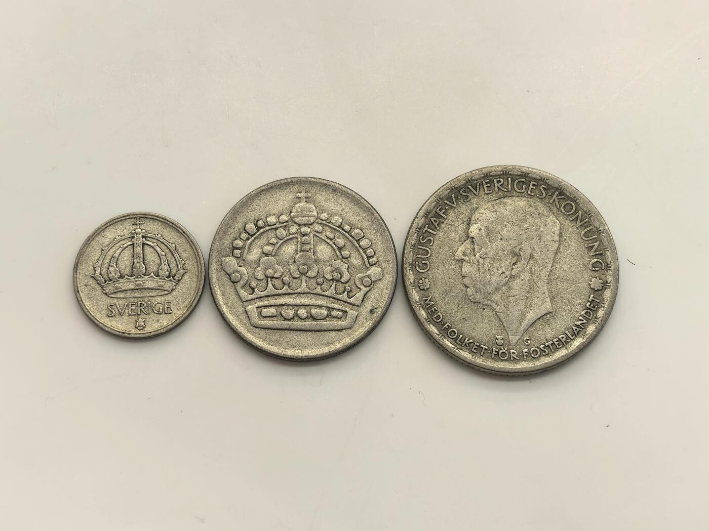 博洋堂世界钱币拍卖第154期（全场包邮） 瑞典小银币一组3枚