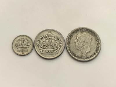 博洋堂世界钱币拍卖第154期（全场包邮） - 瑞典小银币一组3枚