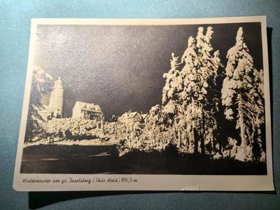 盛世勋华——号角文化勋章邮票专场拍卖第296期 - 东德邮政 实寄明信片 图林根森林冬日景色