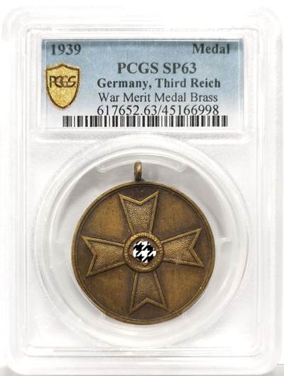 博洋堂世界钱币拍卖第154期（全场包邮） - PCGS SP63 德三战争服役勋章，高分少见