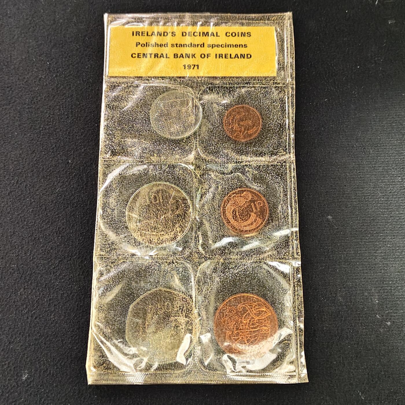 【全场包邮】纯粹捡漏拍491场（免费代拍第28场） 爱尔兰1971年官方封装套币-盒证全-MS4