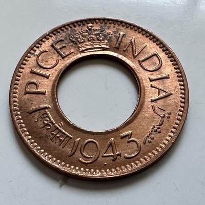 🌹外币初藏🌹🐯2025年第146场  每周二四六晚8️⃣点 接代拍 - 英属印度1943年一派沙 b