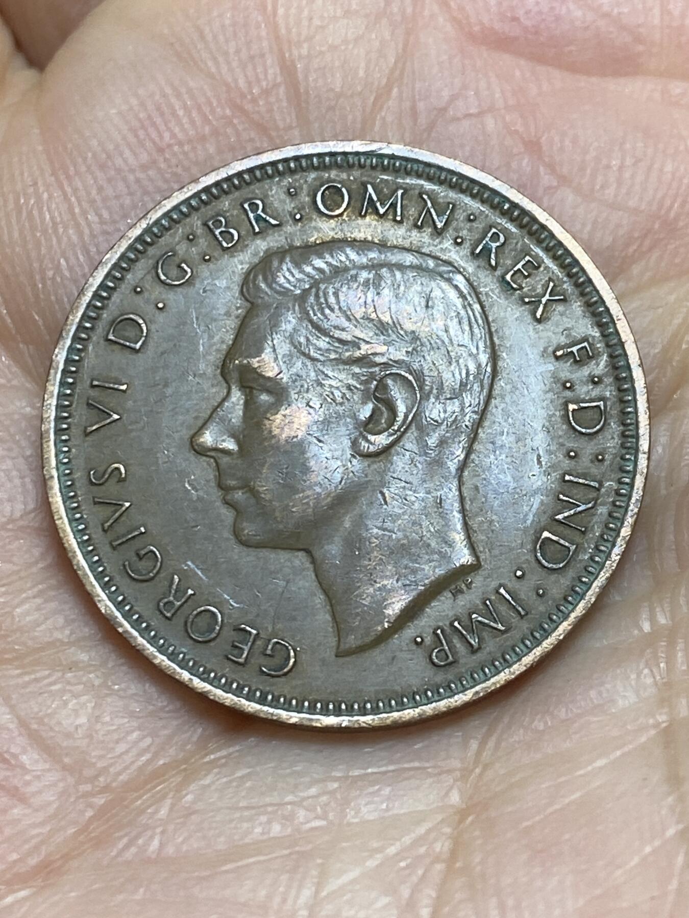 2025年第一百四十三场(总第一百六十九场）外国好品散币场(免佣金) 英国🇬🇧1946年半便士(乔治六世第一版)