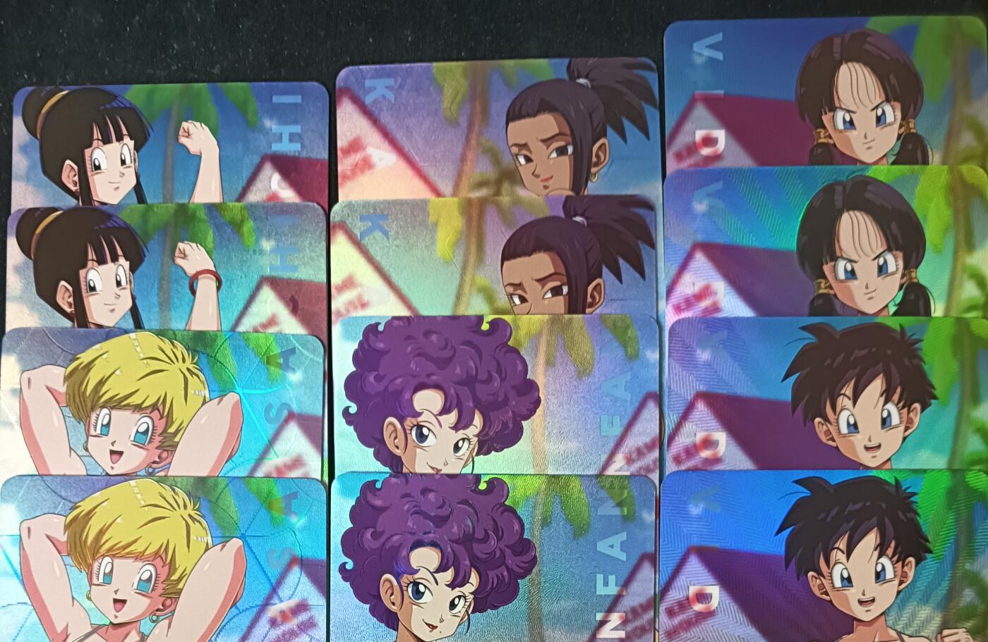 花开卡拍第53期（12月28号周日截拍，品控勿拍!!!拍品不寄存，运费5元，自制卡难免瑕疵，可能存在轻微撞角爆边等出厂瑕疵，品控介意勿拍！） 冰狗卡牌 艺术卡 龙珠龟仙屋对卡第三弹彩闪12张