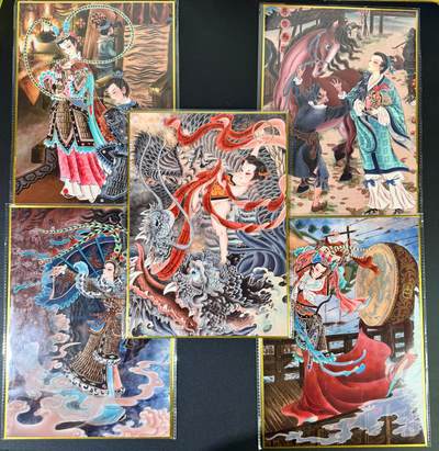 NO.19 好又多金牌大场，新店点关注不迷路！每周一站式配齐，方便凑单！（周6晚8点截拍，卖家送拍0抽成！） - 山河潮玩 心染 四大巾帼+哪吒 A4色一套5张