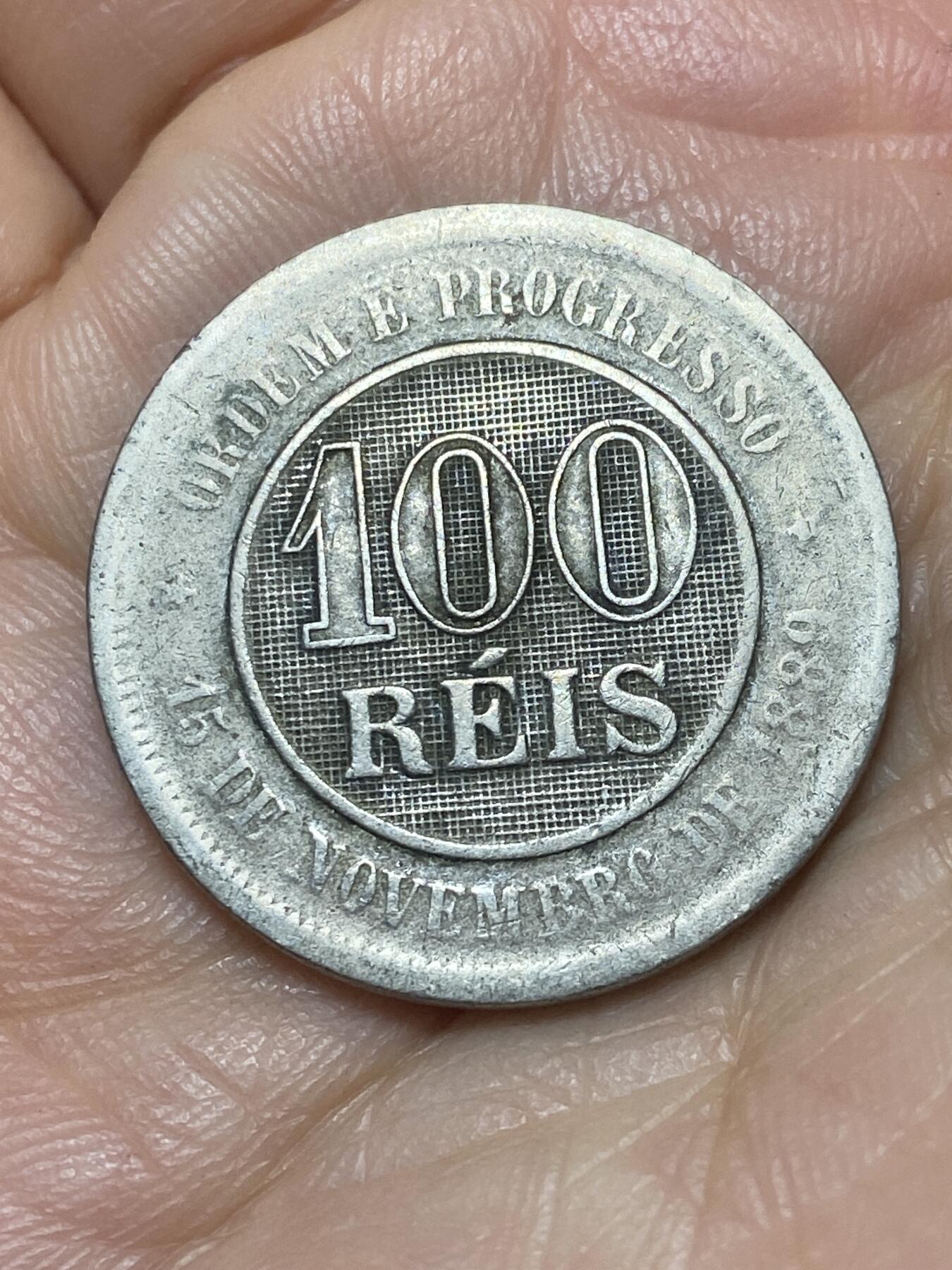 2025年第一百四十场(总第一百六十六场）外国好品散币场(免佣金) 巴西🇧🇷1898年100瑞斯(共和国时期第一版)