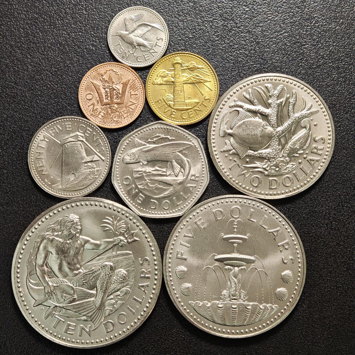 【德藏】世界币章拍卖第159期(元旦专场拍卖) 整套 1976年 巴巴多斯套币 品相极佳