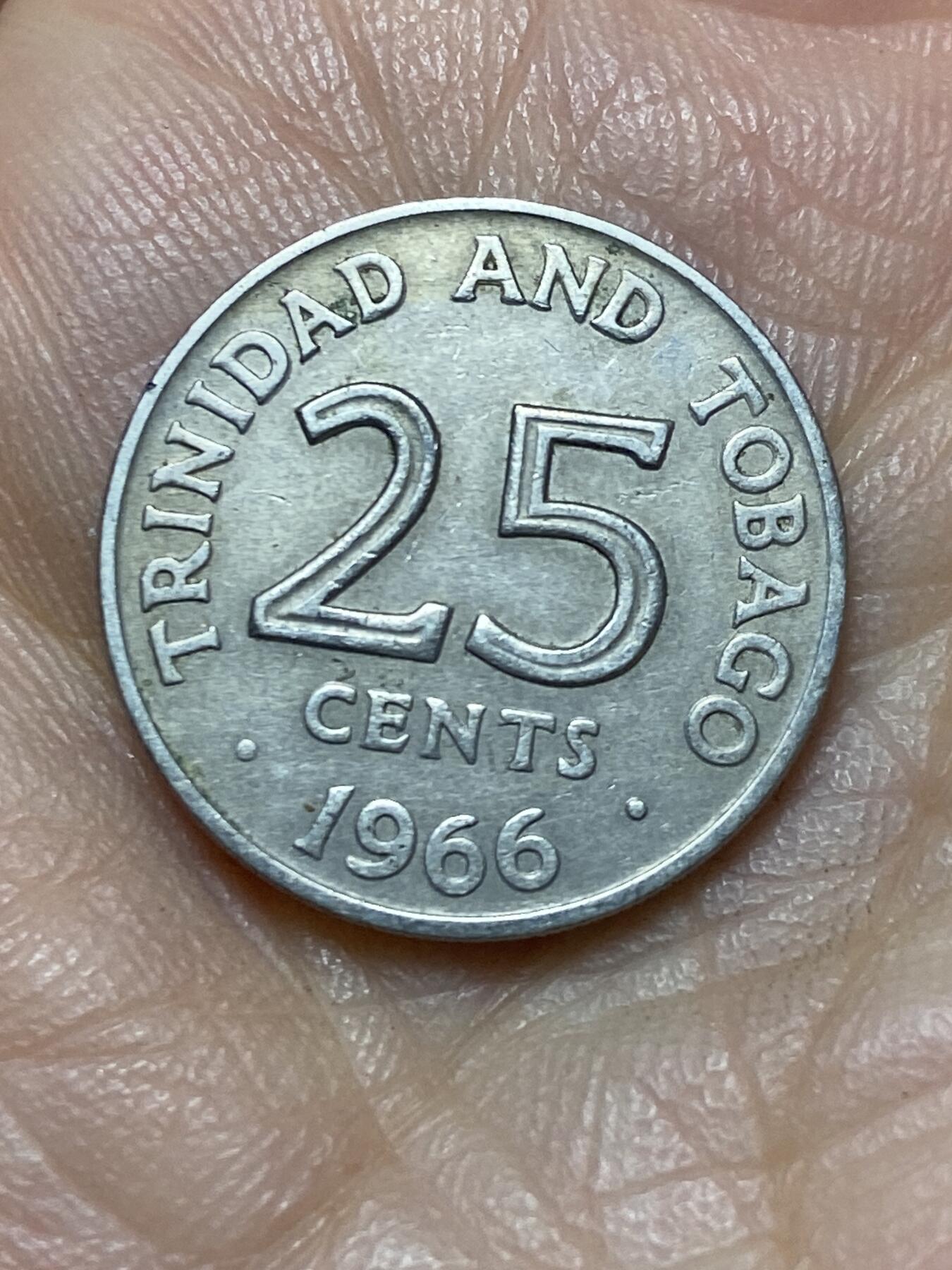 2025年第一百四十场(总第一百六十六场）外国好品散币场(免佣金) 特立尼达和多巴哥🇹🇹1966年25分(第一套首发年)