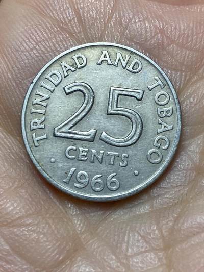 2025年第一百四十场(总第一百六十六场）外国好品散币场(免佣金) - 特立尼达和多巴哥🇹🇹1966年25分(第一套首发年)