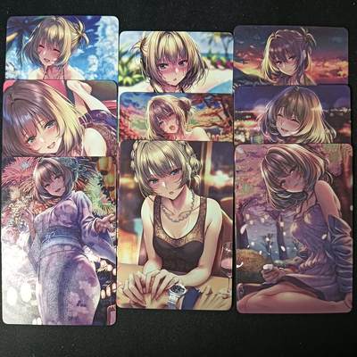 花开卡拍第61期（3月7号周六截拍，品控勿拍!!!拍品不寄存，运费5元（新疆需补运费差价或顺丰到付），自制卡难免瑕疵，可能存在轻微撞角爆边等出厂瑕疵，品控介意勿拍！） - 藏无缺 偶像大师高垣枫 彩闪9张