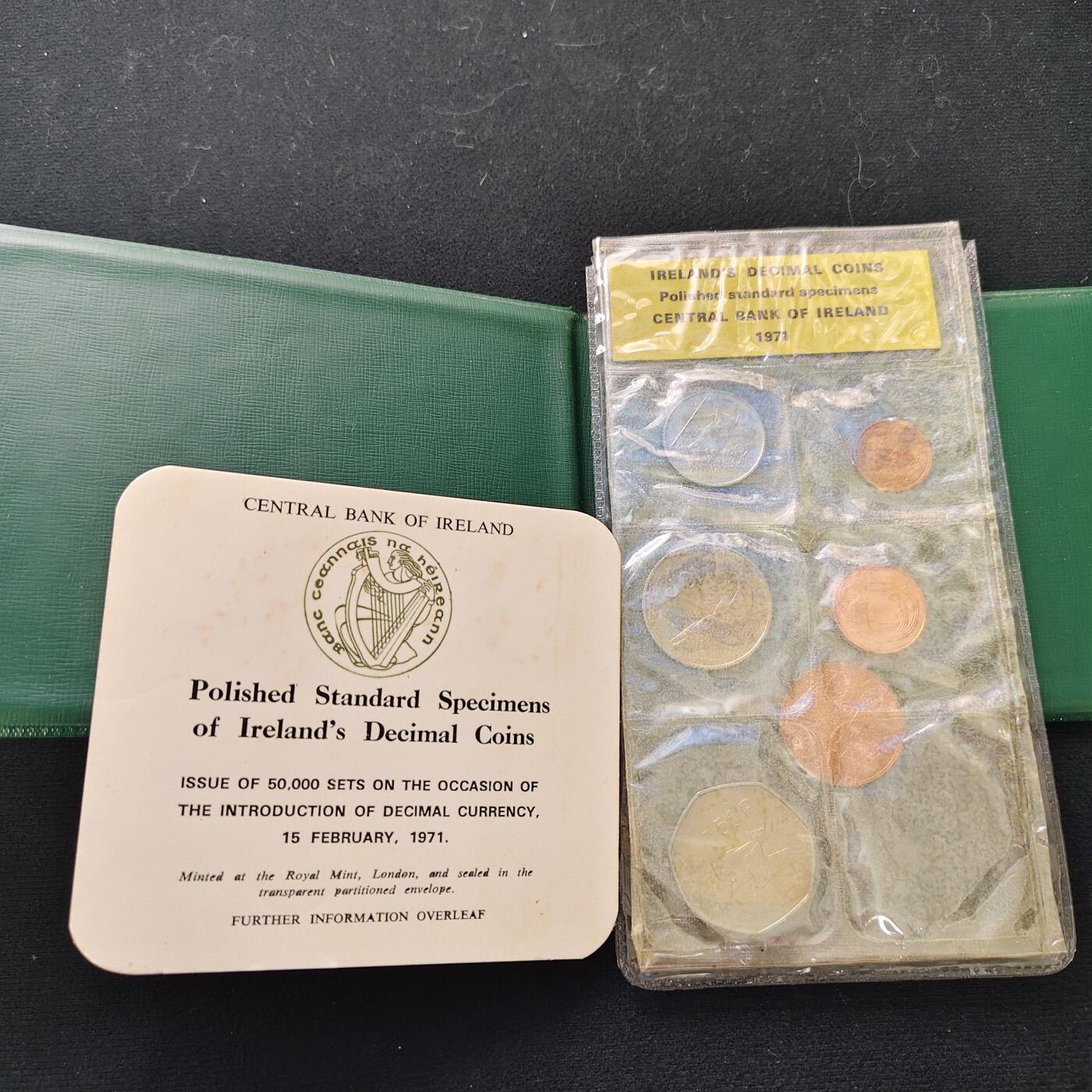 【全场包邮】纯粹捡漏拍491场（免费代拍第28场） 爱尔兰1971年官方封装套币-盒证全-MS4