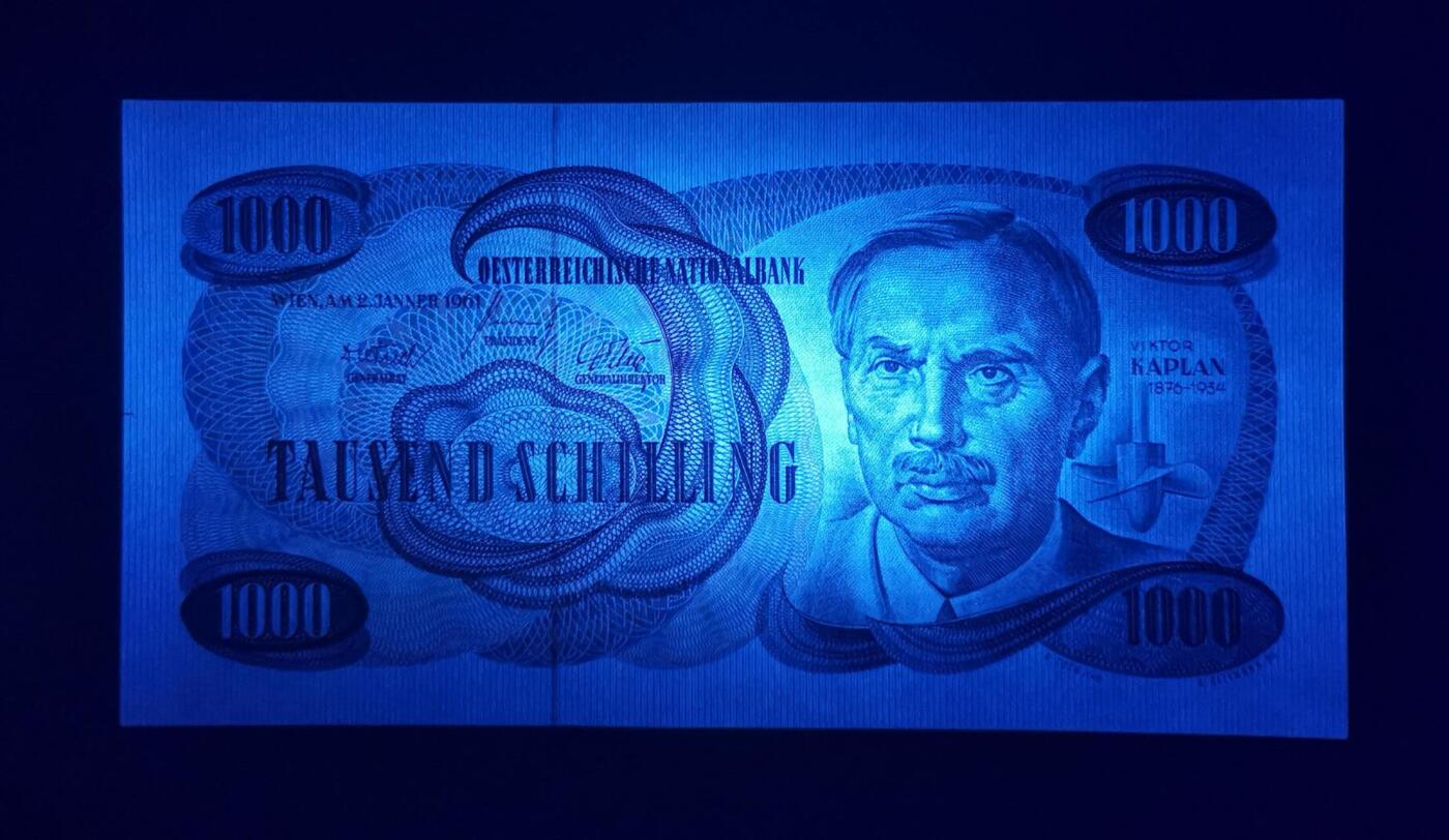 《艾美收藏》第226期-12.28周日外币精品场-蛇年收官 奥地利1961年少见版本1000先令UNC- 奥地利工程师卡普兰