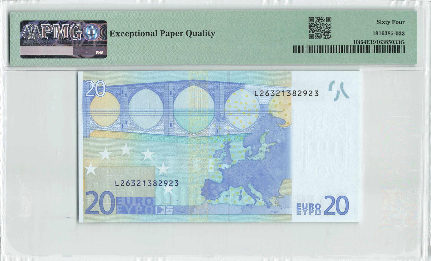 小福收藏拍卖第198期 评级币精选场  本期有菲律宾百位靓号100000比索超大纪念钞 苏里南25000盾花鸟版最高值 柬埔寨珍品56年50瑞尔 南越未发行版最高值打飞机  巴哈马彩背 老挝中国代印57年样钞 匈牙利 斯洛伐克 法罗群岛等多国精美高分珍稀老钞精品纸币 芬兰 2002年 20欧元 国别稀有 二签 长号无47 PMG64 EPQ