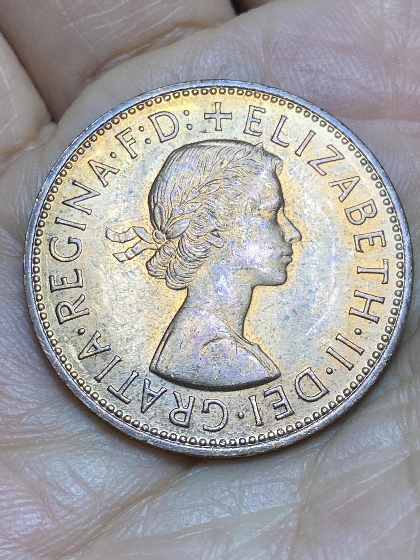 2025年第一百四十三场(总第一百六十九场）外国好品散币场(免佣金) 英国🇬🇧1964年1便士(伊丽莎白二世青年桂冠第二版)