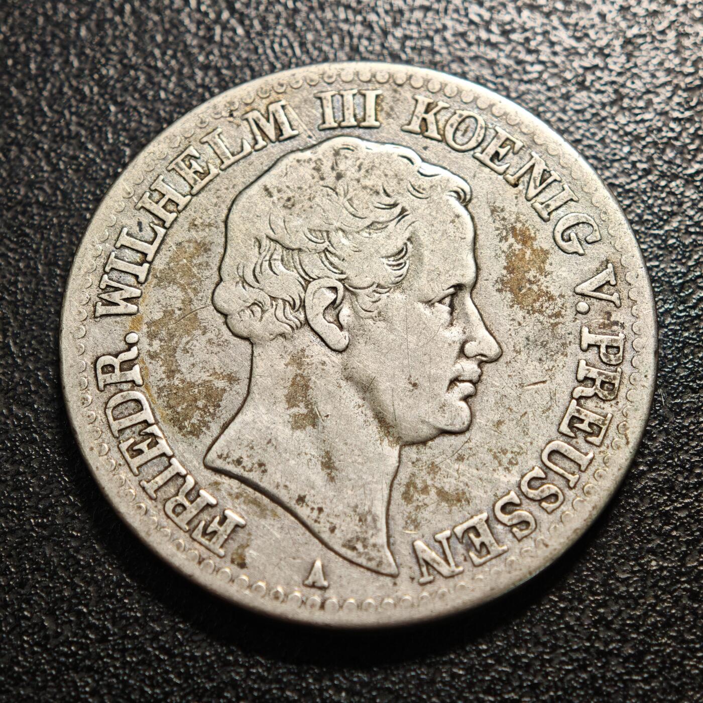 【德藏】世界币章拍卖第159期(元旦专场拍卖) 1831年 德国普鲁士威廉三世泰勒银币 直径约：34.2mm；重约：21.5g