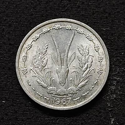 【全场包邮】纯粹捡漏拍490场（免费代拍第27场） - 西非国家1967年1法郎