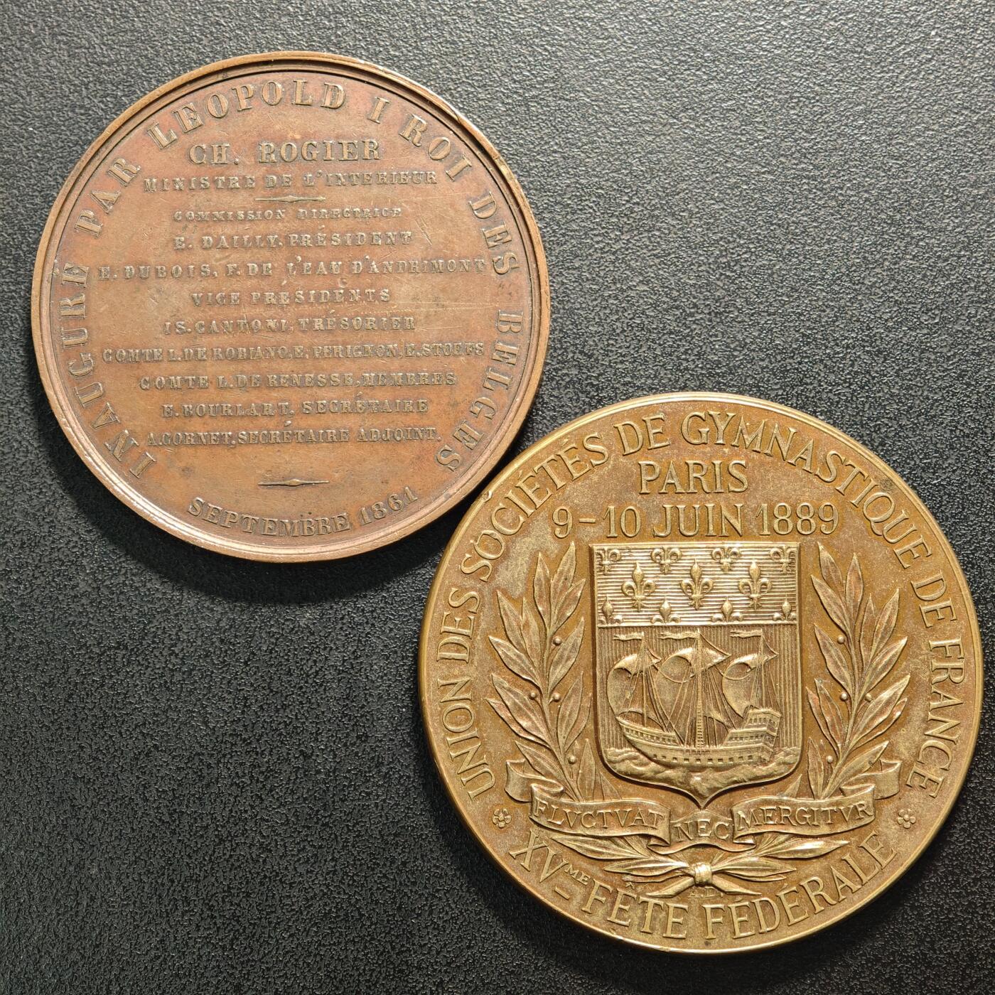 【德藏】世界币章拍卖第159期(元旦专场拍卖) 2枚一组 欧洲老铜章 详细尺寸请看拍品介绍